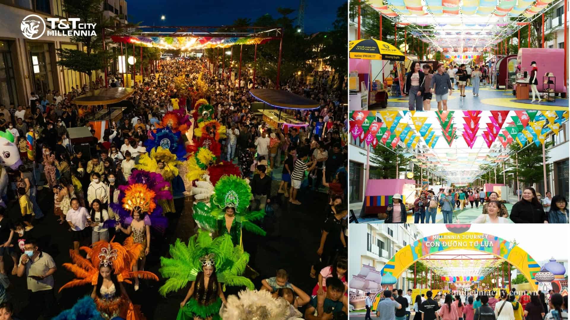 Phối cảnh phố đi bộ Hành trình Thiên niên kỷ - Millennia Journey tại T&T City Millennia.