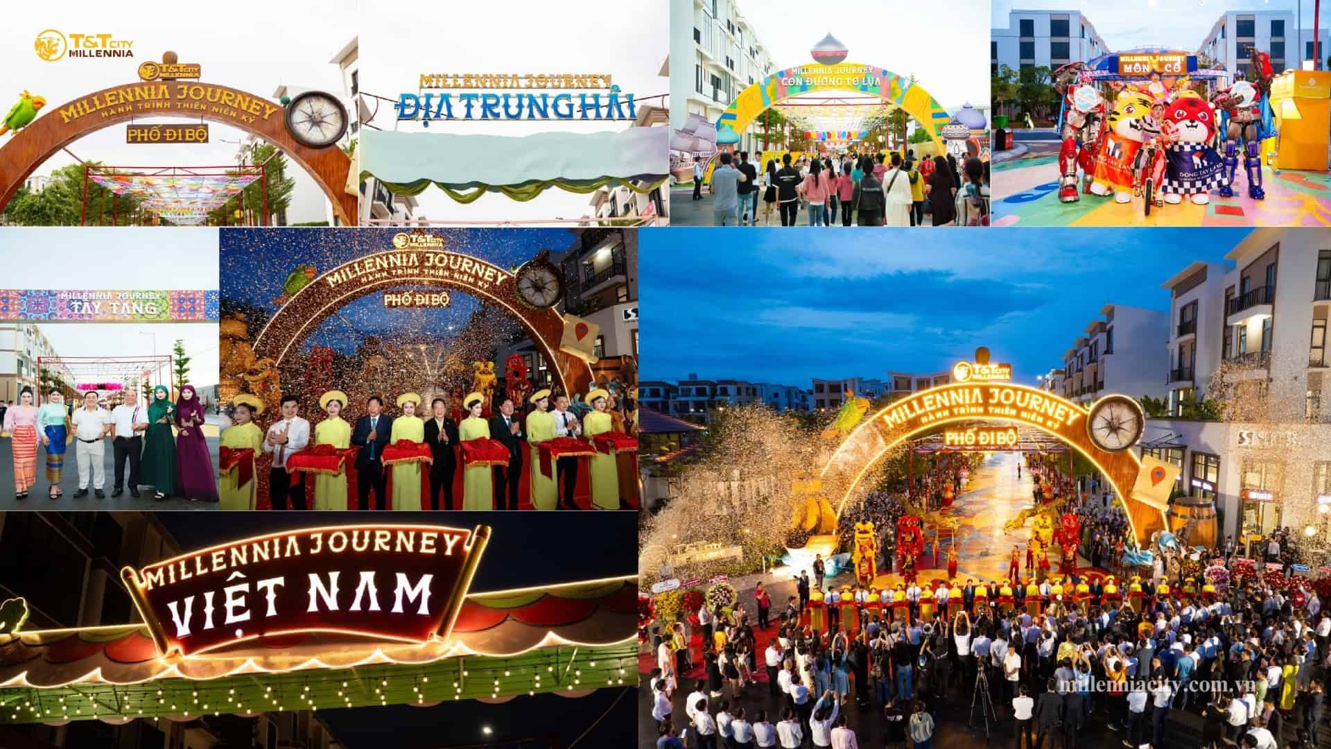 Người dân và du khách tham quan tuyến phố đi bộ Millennia Journey.