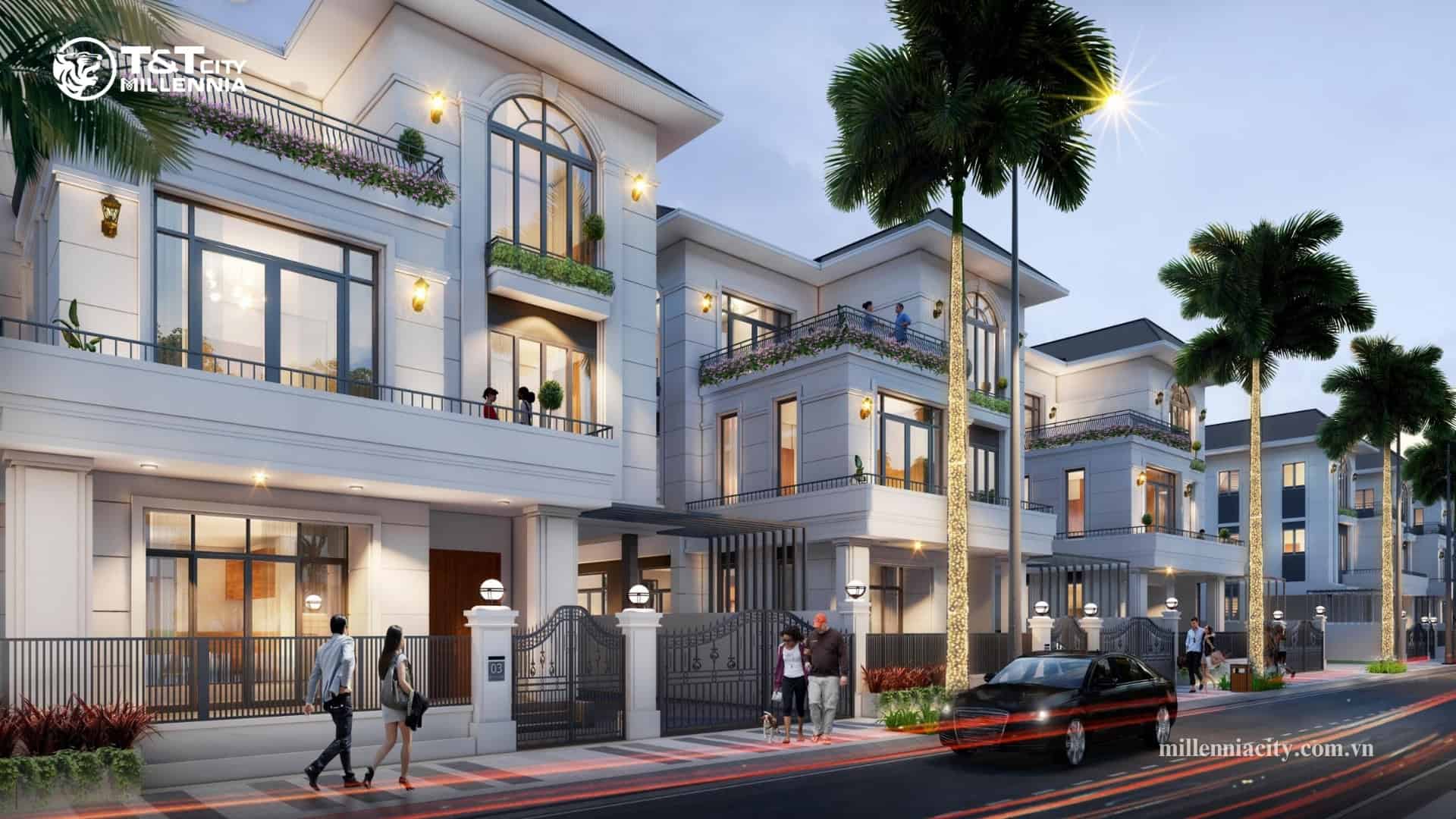 Phối cảnh 3D của mẫu biệt thự vườn 15x18m sang trọng và đẳng cấp.