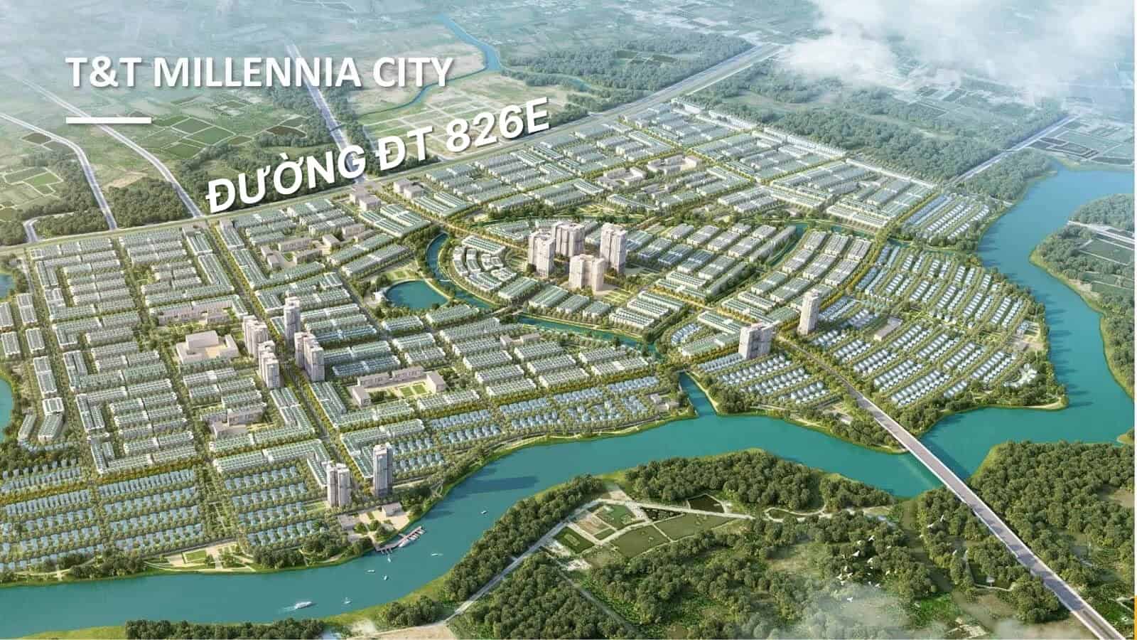 Phối cảnh toàn khu dự án T&T City Millennia Long Hậu.