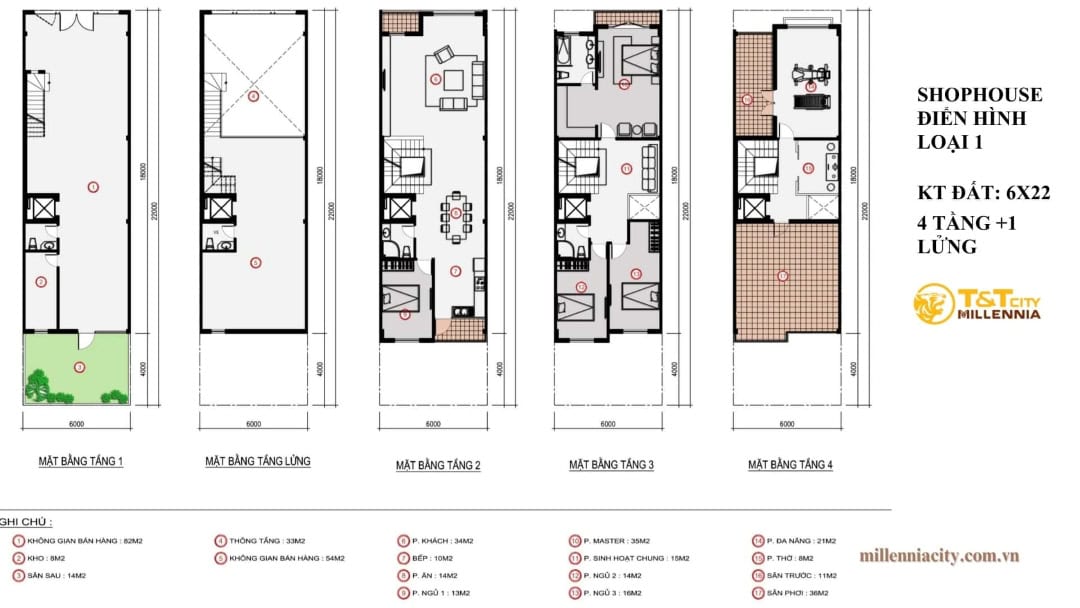 Mặt Bằng Shophouse T&T City Millennia