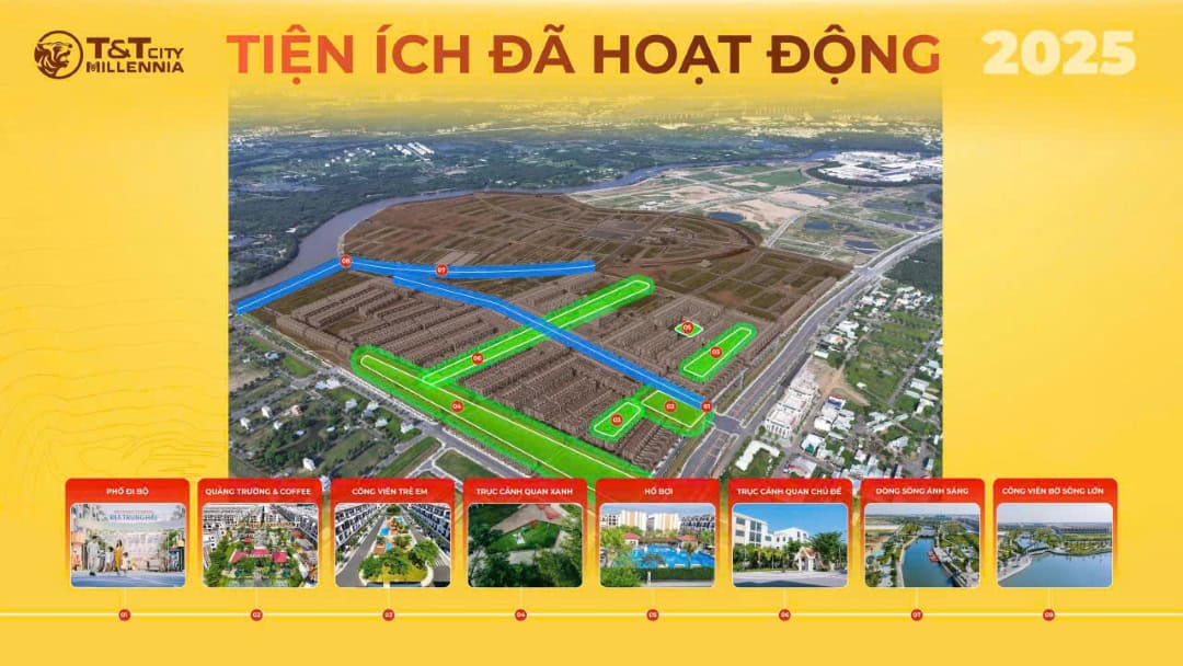 Các tiện ích đã hoạt động năm 2025 tại T&T City Millennia