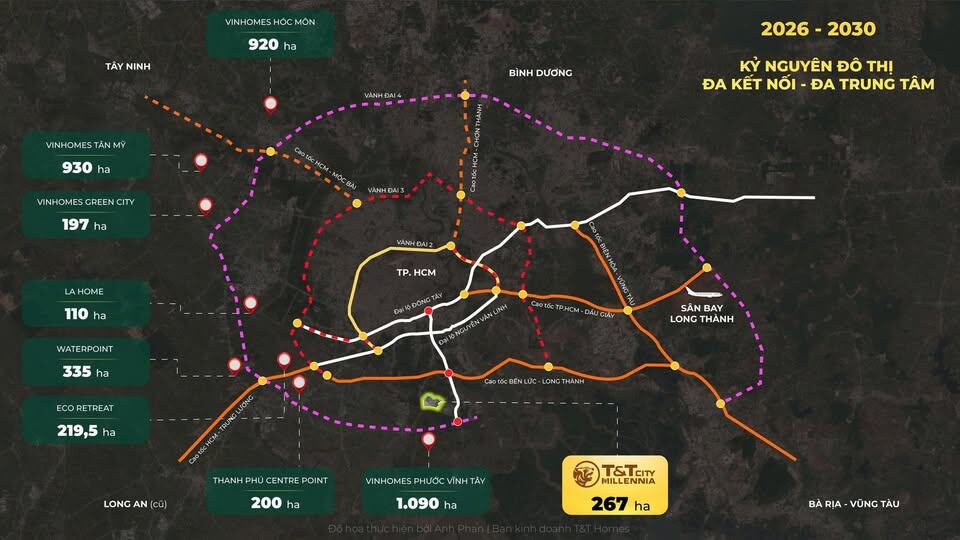 Bản đồ vị trí chiến lược dự án T&T City Millennia